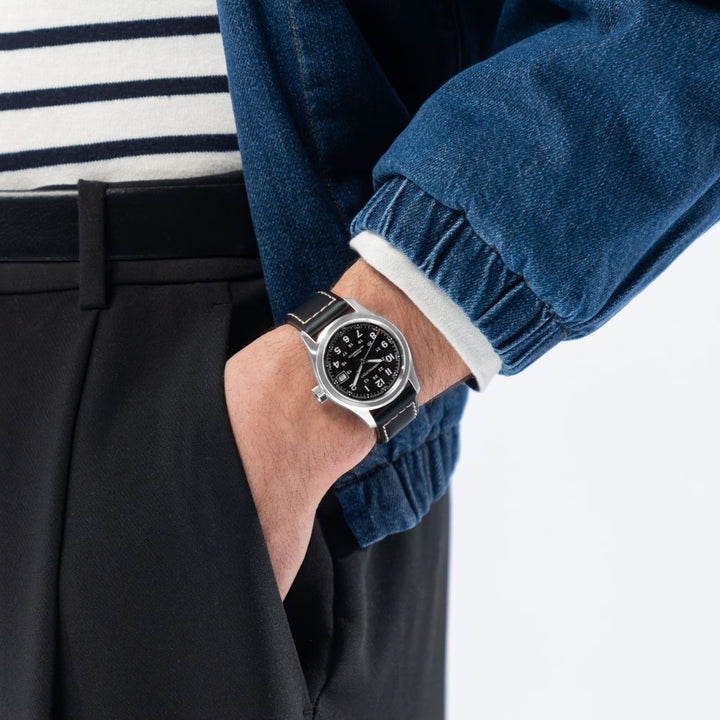 Khaki Field Auto 38mm - Black