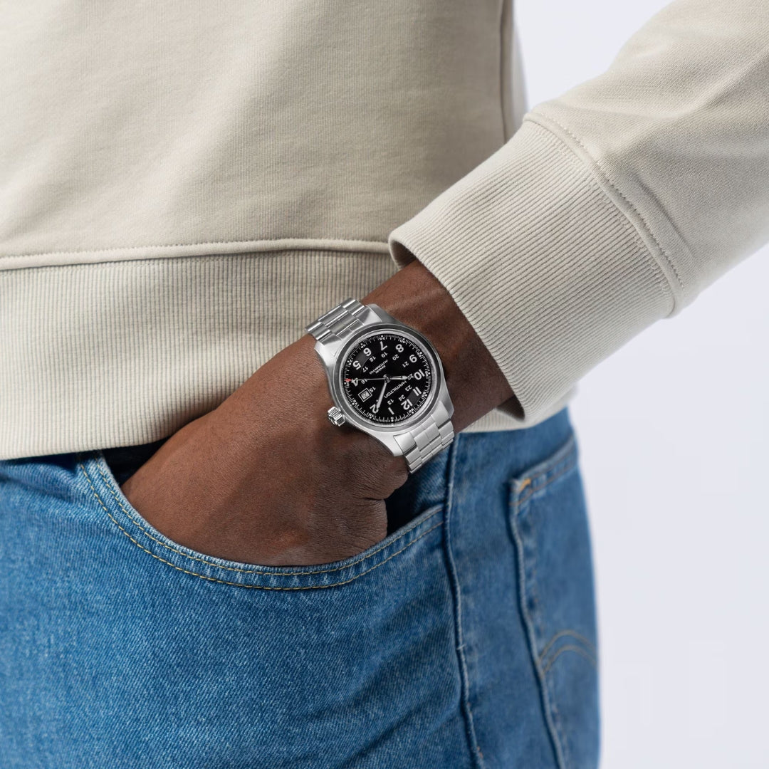 Khaki Field Auto 42mm - Black