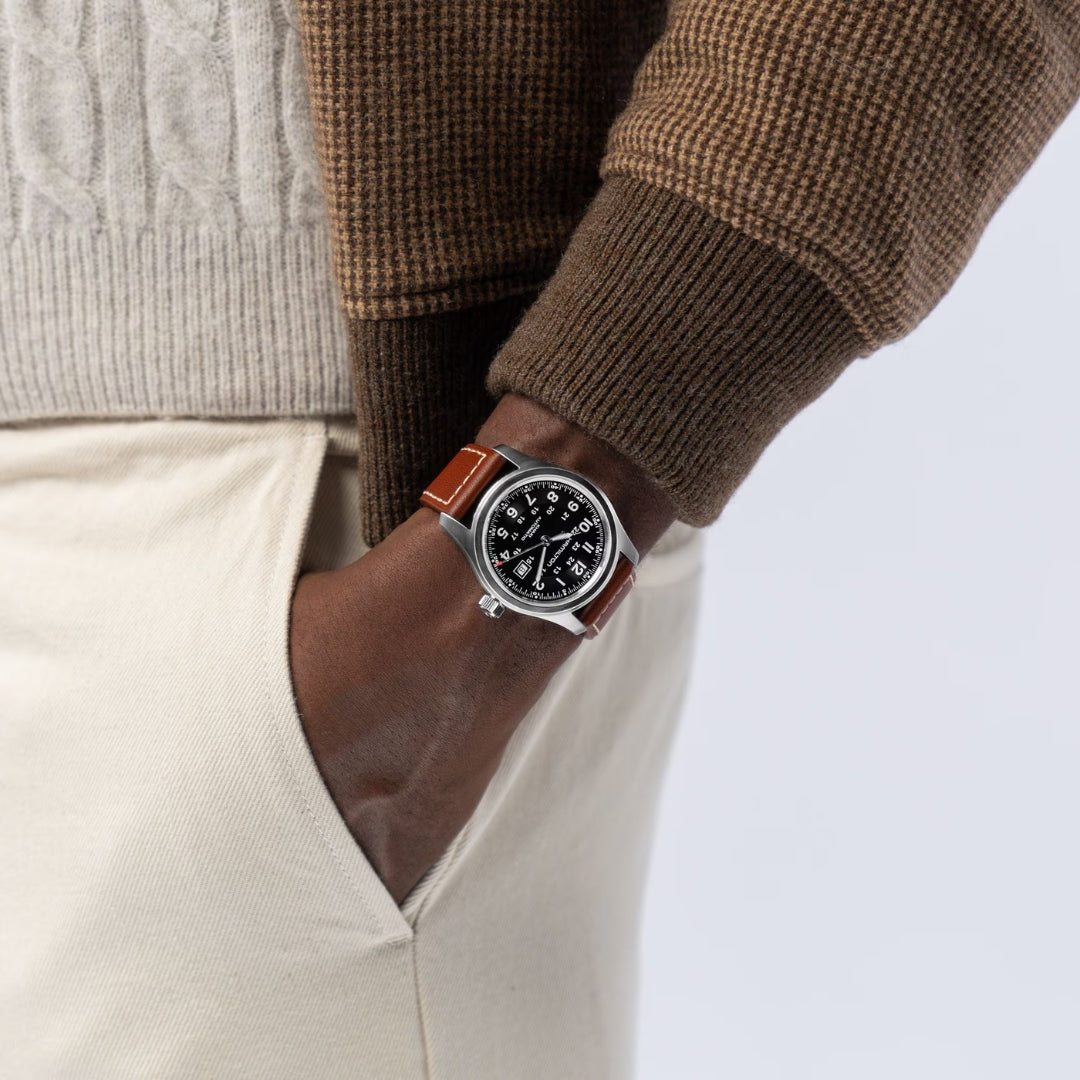 Khaki Field Auto 42mm - Black