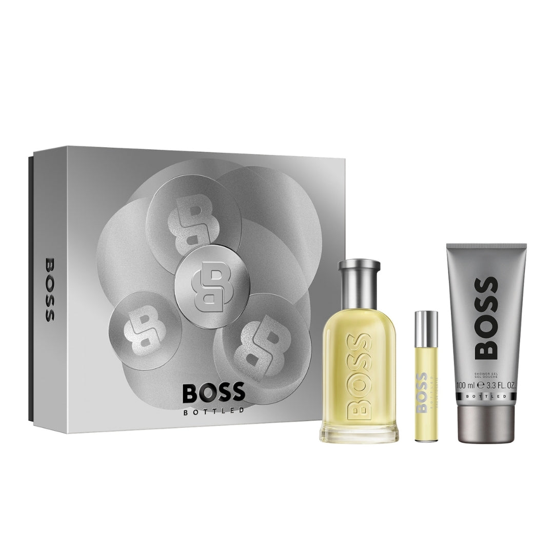 Gift Set 25 : Boss Bottled EDT 100ml + 10ml + Shower Gel 100ml