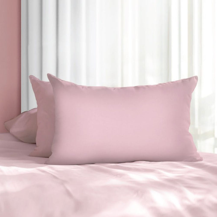100% Long Staple Cotton Solid 1100TC Pillow Shame 2pcs- Hinagiku Rose