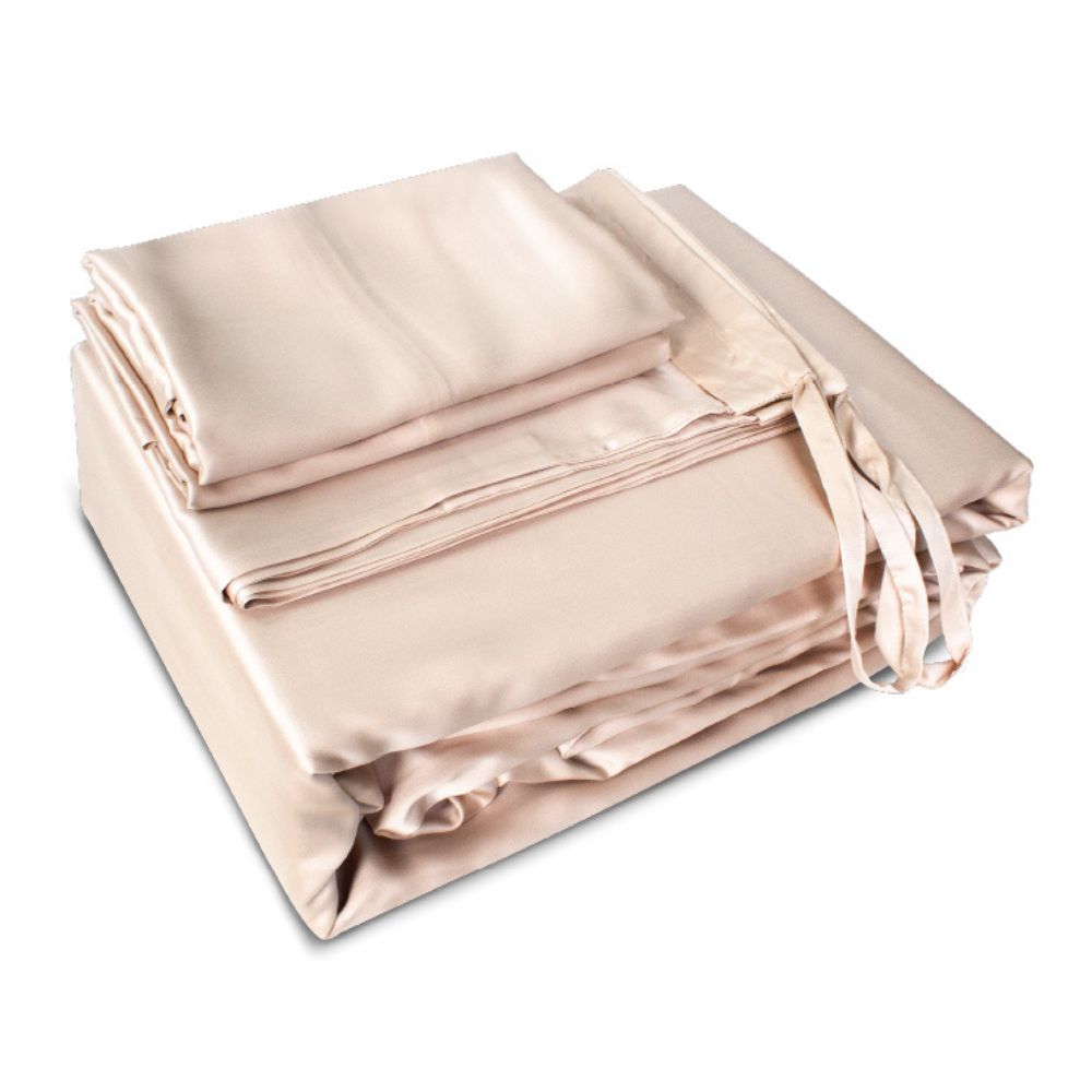 Tencel Solid 1000TC Bed Set - Ashen Beige
