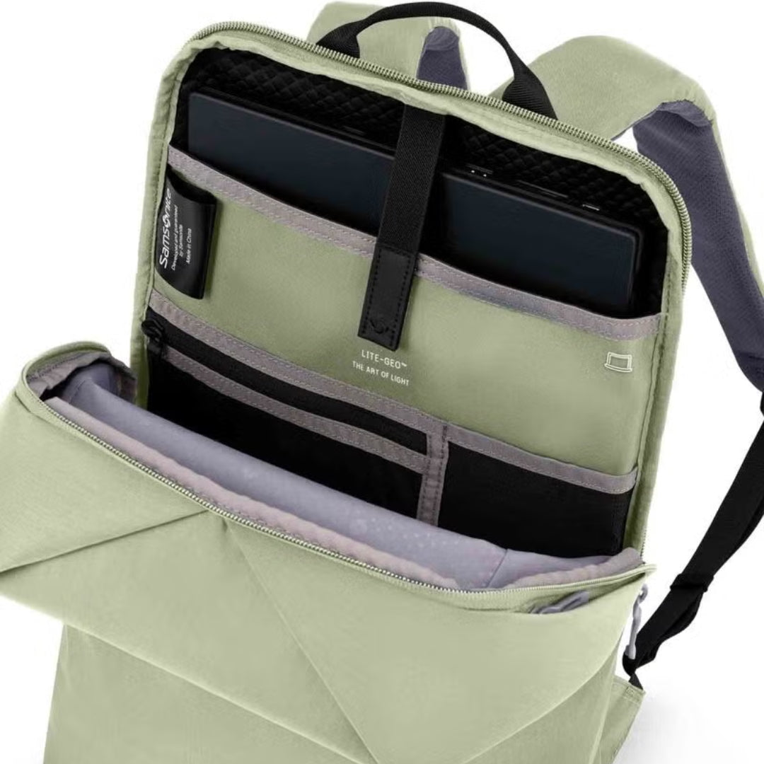 SAMSONITE Lite-Geo Lite Backpack 14" (L.Green) | Isetan KL Online Store