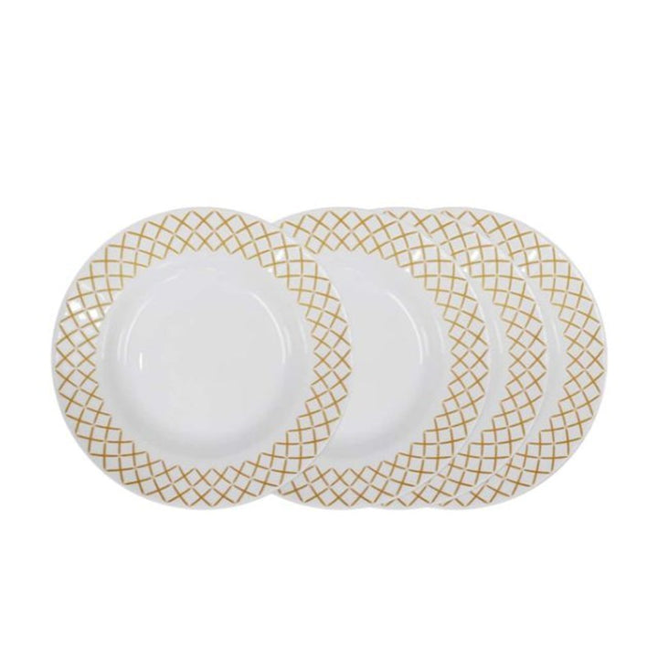 Luminarc Golden Maze Soup Plate 4pc Set