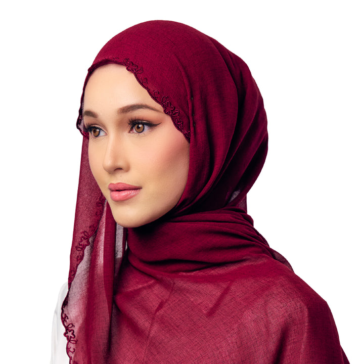 Sulam Surya Chiffon Linen Scarf