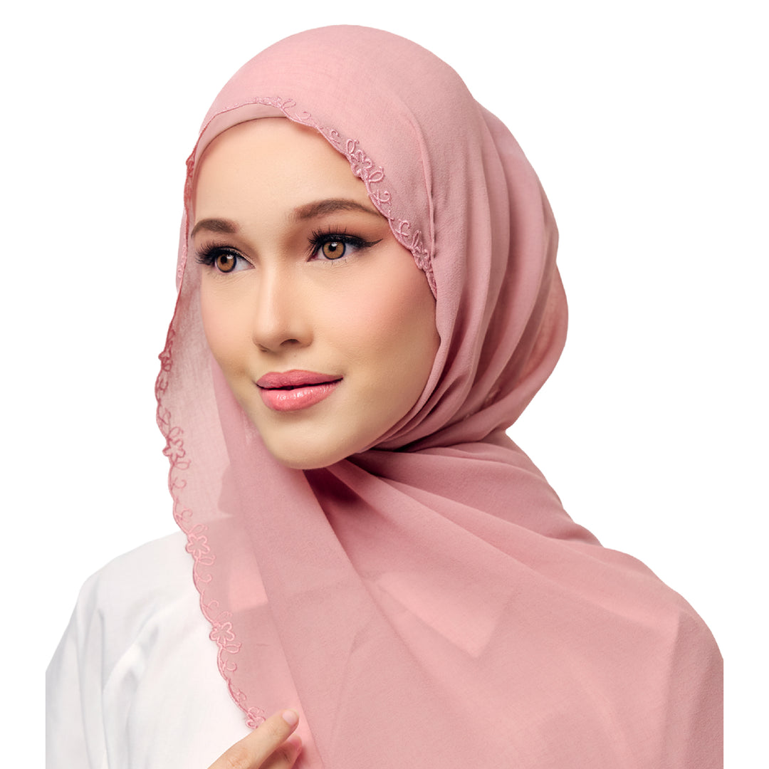 Sulam Surya Chiffon Linen Scarf