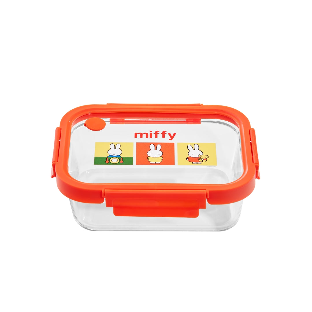 [Miffy x Corelle] Pyrex Rectangle Glass Storage 2pc Set (640ml & 1050ml)