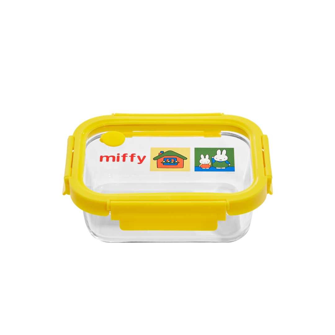 [Miffy x Corelle] Pyrex Rectangle Glass Storage 2pc Set (640ml & 1050ml)