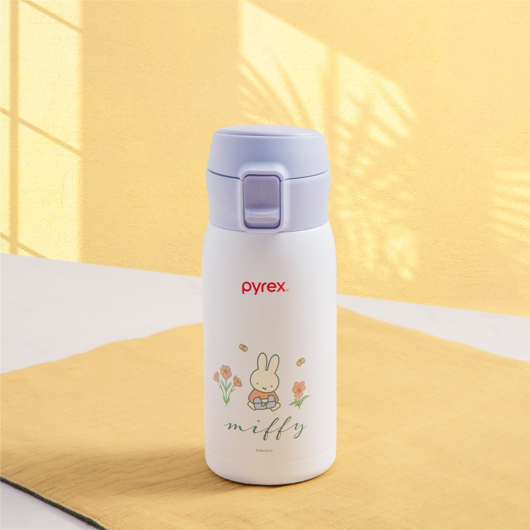 [Miffy x Corelle] Pyrex Miffy Floral One Touch Thermal Bottle 350ml