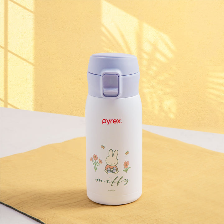 [Miffy x Corelle] Pyrex Miffy Floral One Touch Thermal Bottle 350ml