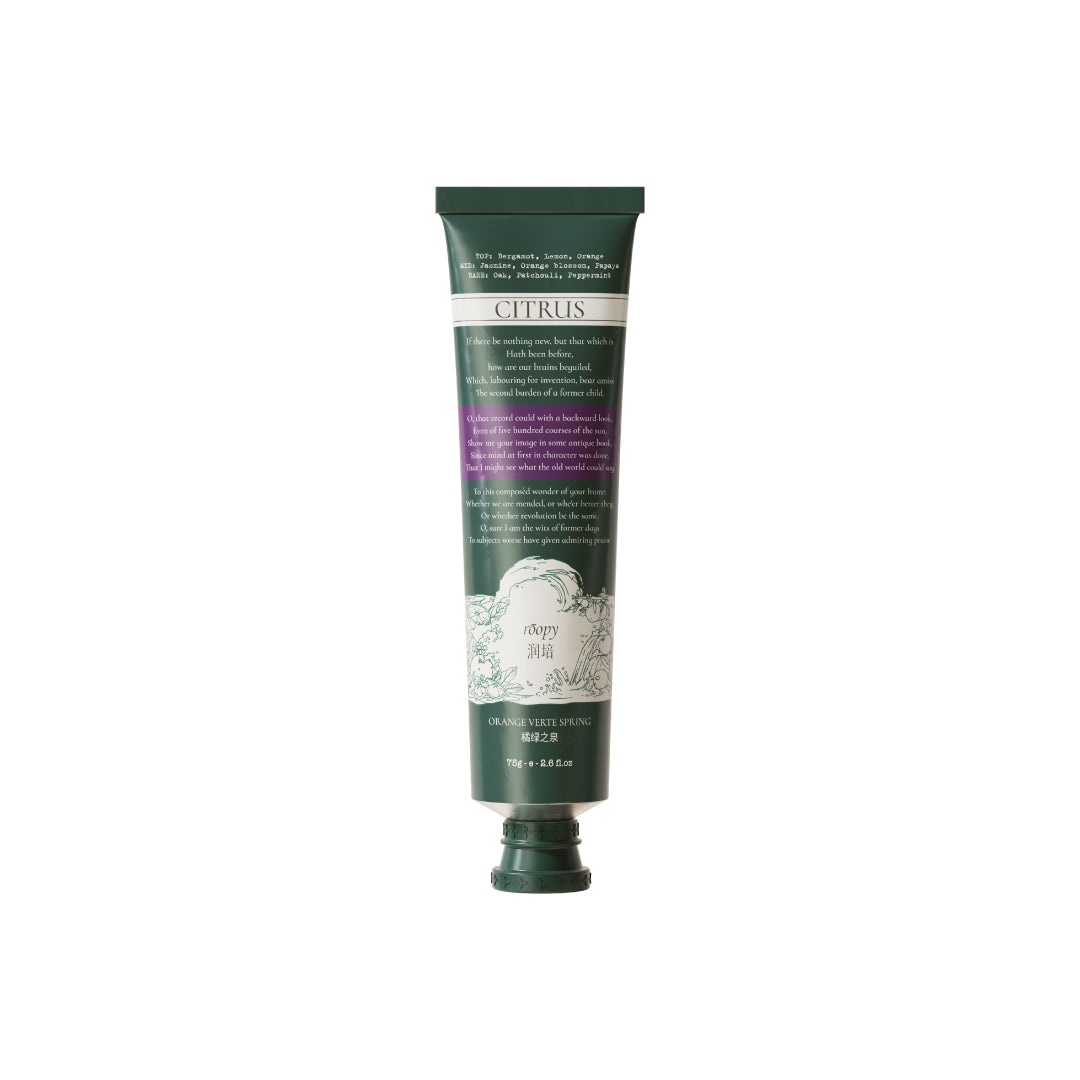 Plant Essential Oil Hand Cream Orange Verte Spring 75g