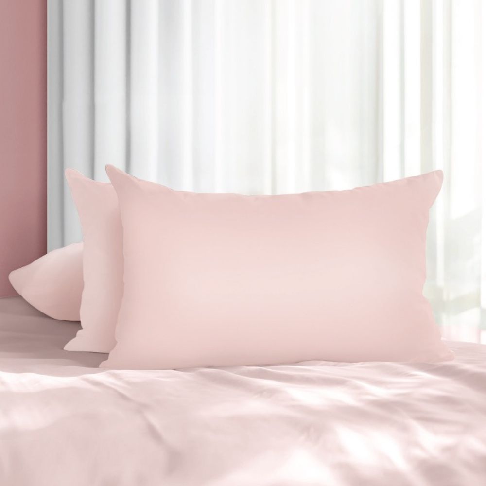 100% Long Staple Cotton Solid 1100TC Pillow Shame 2pcs- Sango Peach