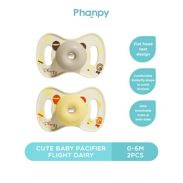 Phanpy Cute Baby Pacifier 0 - 6M- Flight Dairy (2pcs/box)