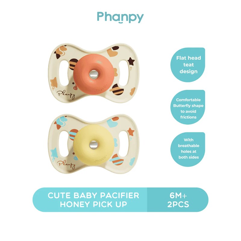 Phanpy Cute Baby Pacifier 6 M+ Honey Pickup (2pcs/box)