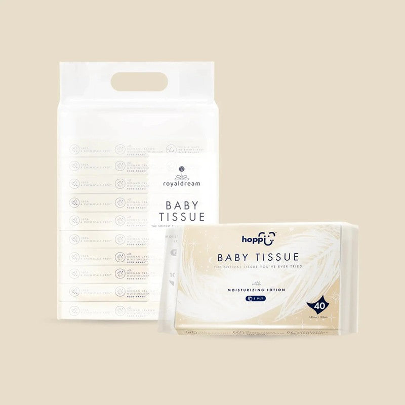 Hoppi Baby Tissue Bundles Pack  (40 Wipes x 10 Packs)