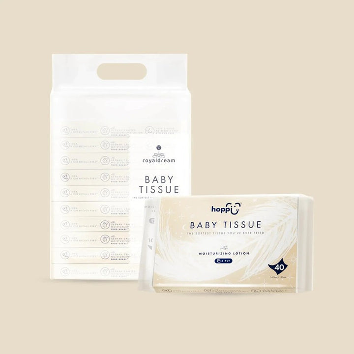 Hoppi Baby Tissue Bundles Pack  (40 Wipes x 10 Packs)