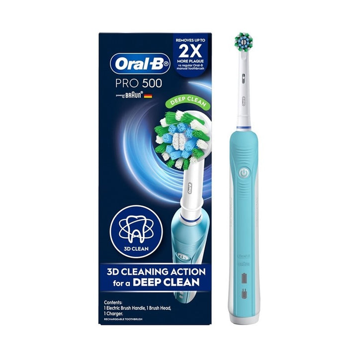 Pro 500 Deep Clean Blue Electric Toothbrush 1s