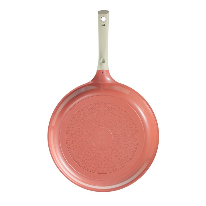 Omi Simple Marble Fry Pan 28cm (Coral Orange)