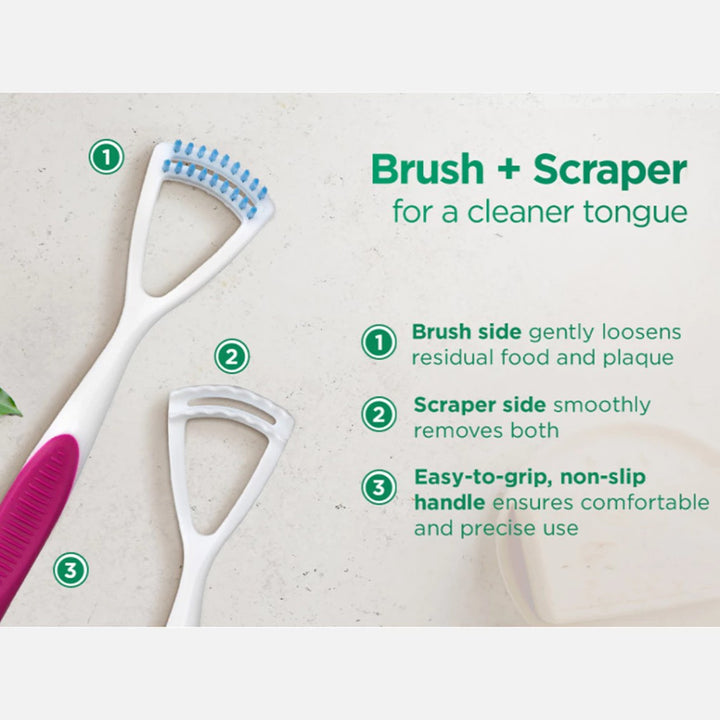 Procare 2-In-1 Tongue Brush 20g