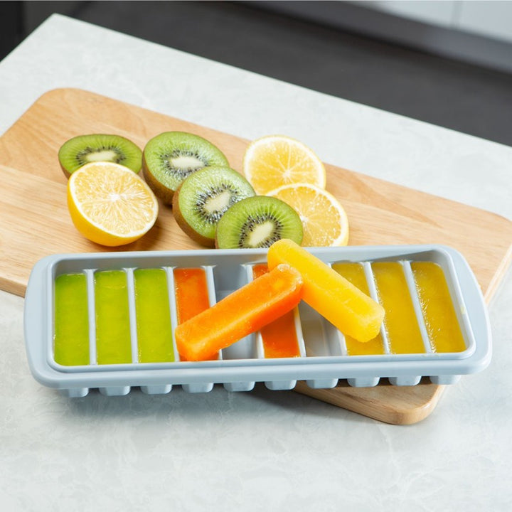 Kari Ice Bar Tray 10 Bars (with Lid) - Blue