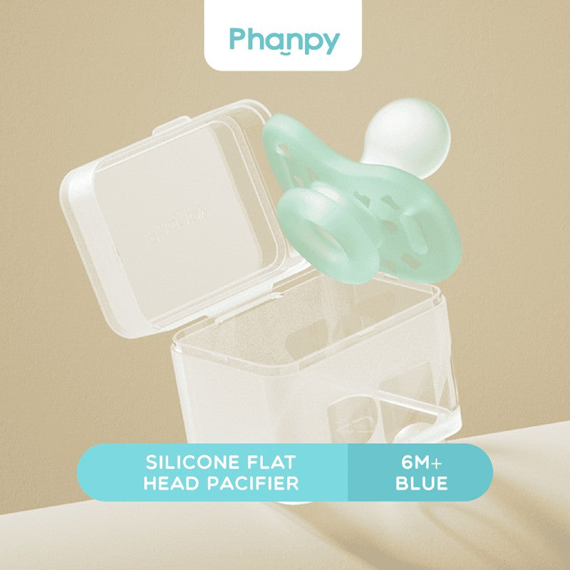 Phanpy Silicone Flat Head Pacifier Blue: 6M+