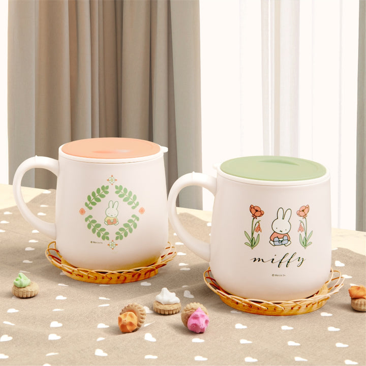 [Miffy x Corelle] Snapware Miffy Floral Tumbler Olive