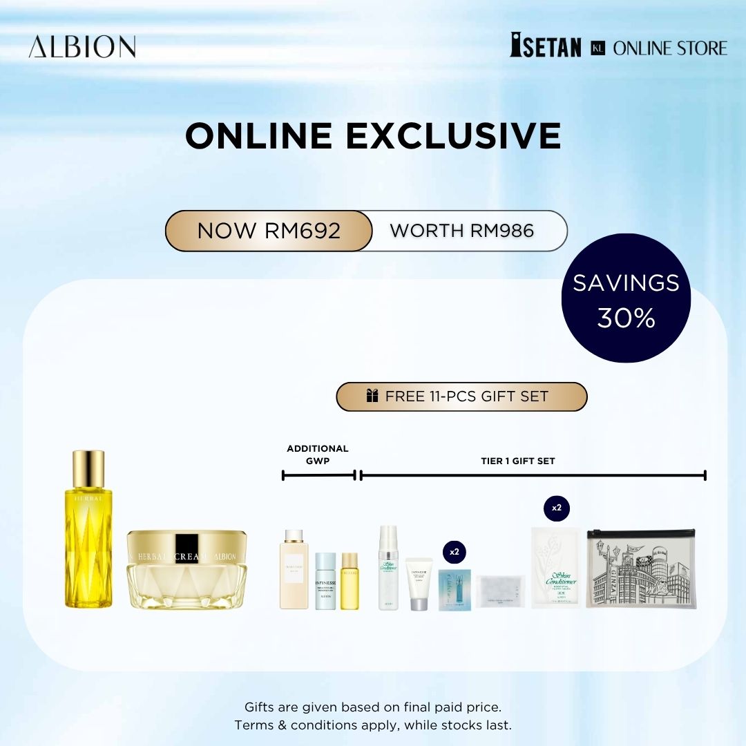 Online Exclusive : Albion Herbal Series Combo, Gift worth RM294