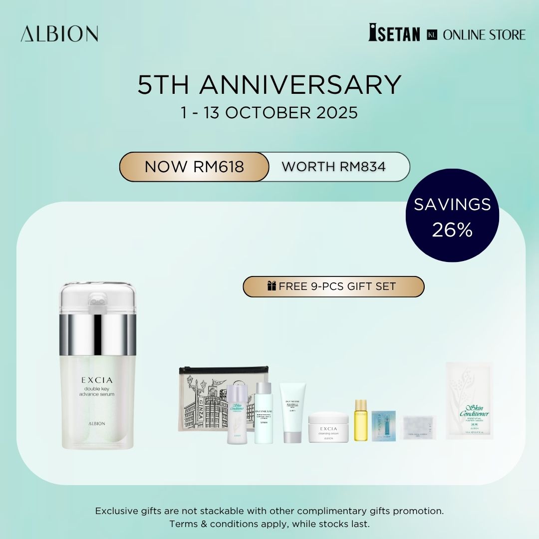 ANNIVERSARY : Excia Radiance Renew Double Key Advance Serum 40ml, Gift worth RM216
