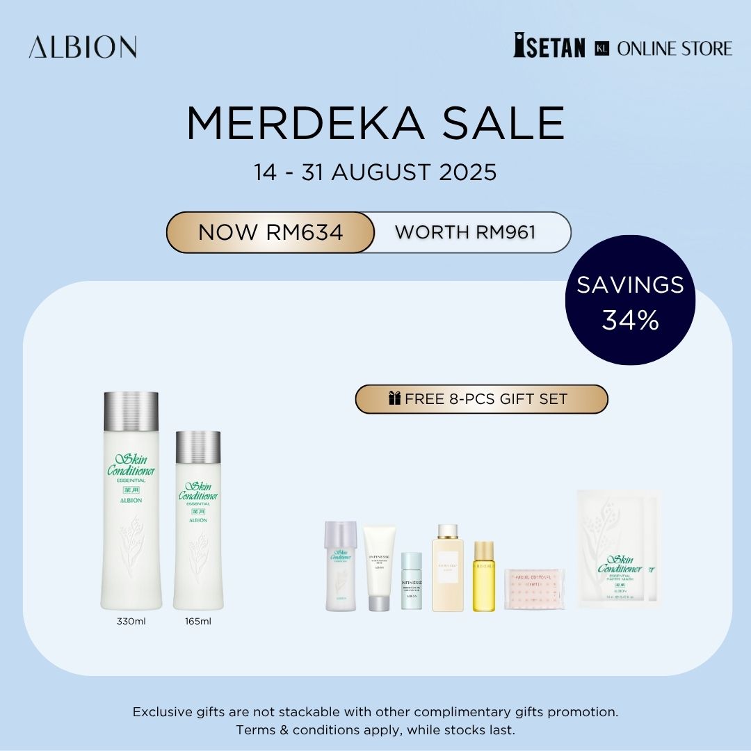 MERDEKA : Skin Conditioner Essential N (330ml & 165ml) Combo, Gift worth RM327