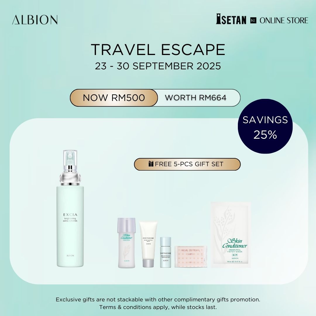 TRAVEL : EXCIA Brightening Rich Milk 200g, Gift worth RM164