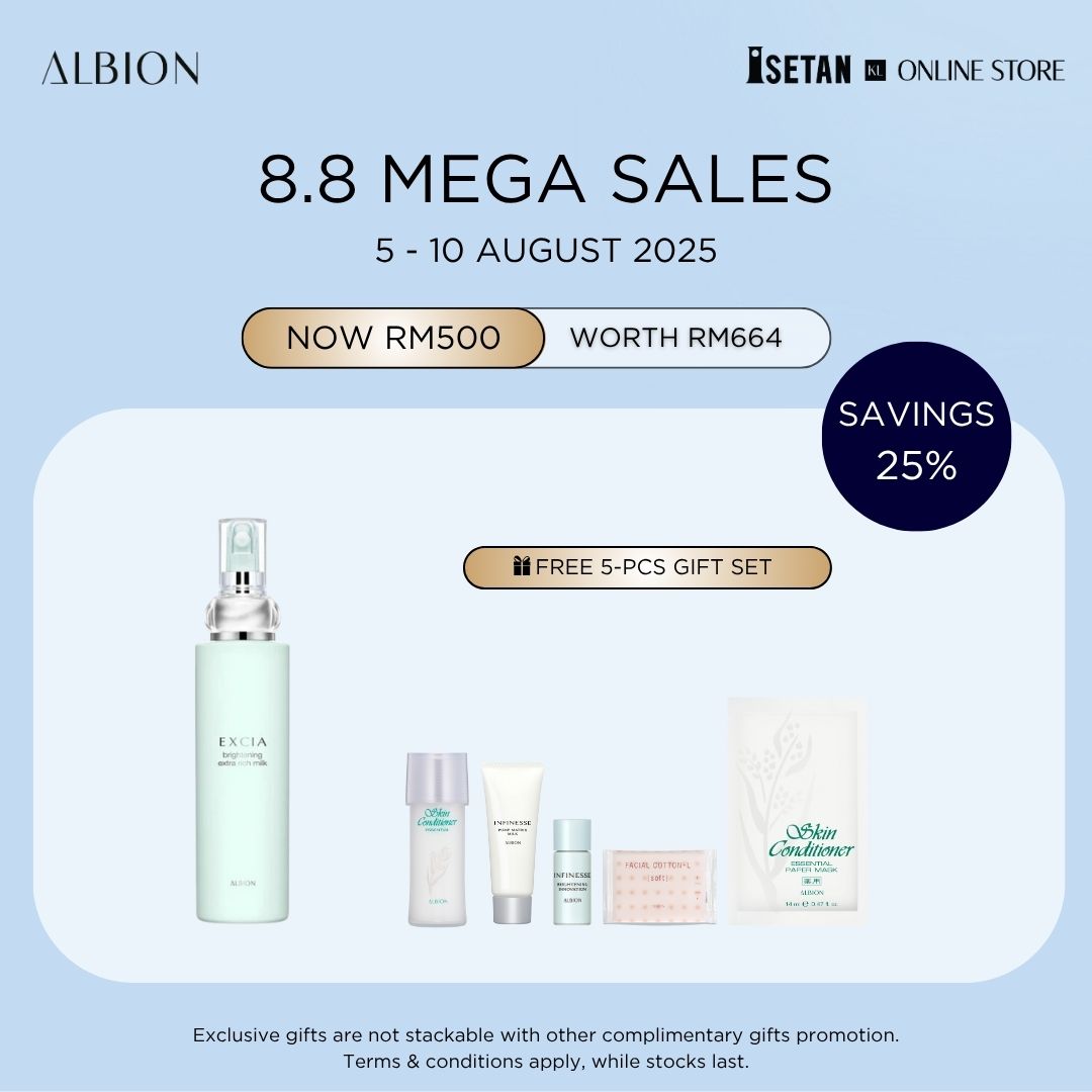 8.8 : Excia Radiance Renew Rich Milk 200g, Gift worth RM164