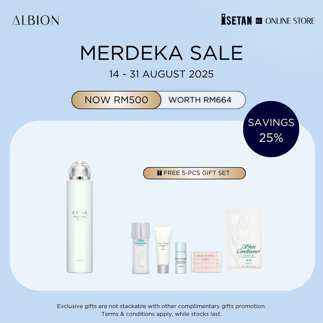 MERDEKA : EXCIA BRIGHTENING Lotion 200ml, Gift worth RM164