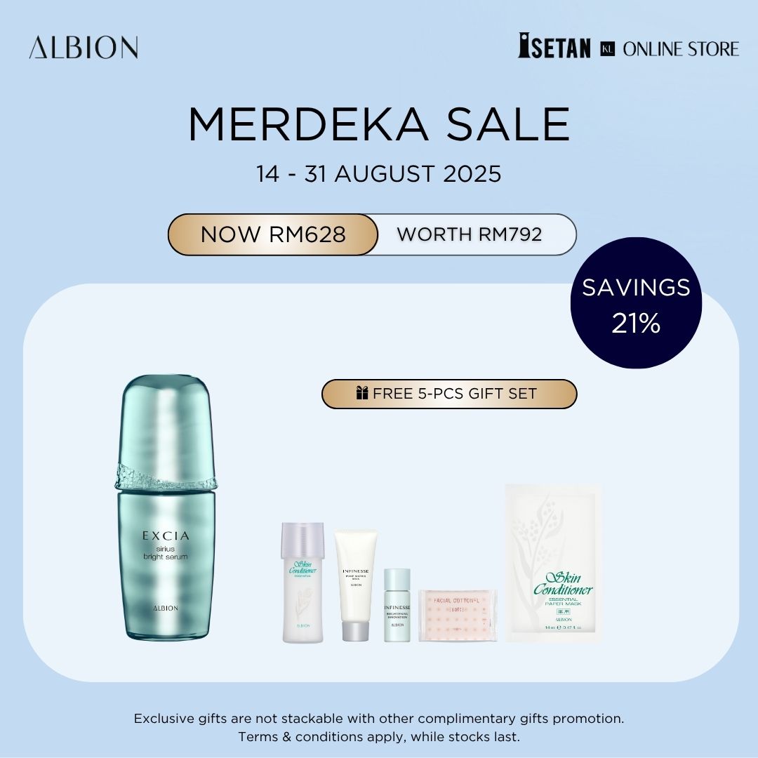 MERDEKA : EXCIA Brightening Sirius Bright Serum 40ml, Gift worth RM164