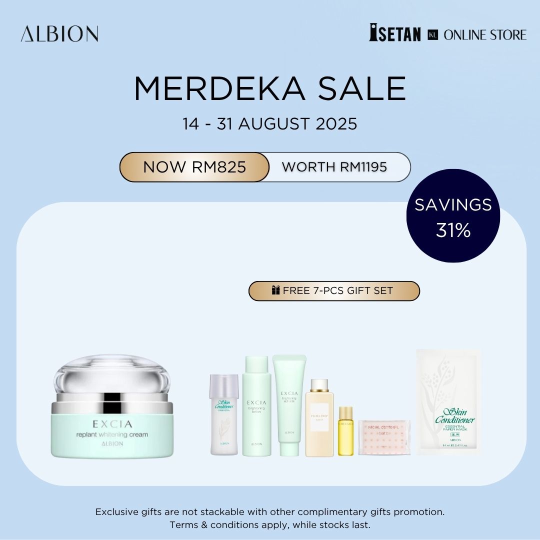 MERDEKA : EXCIA BRIGHTENING Replant Whitening Cream 30g, Gift worth RM370