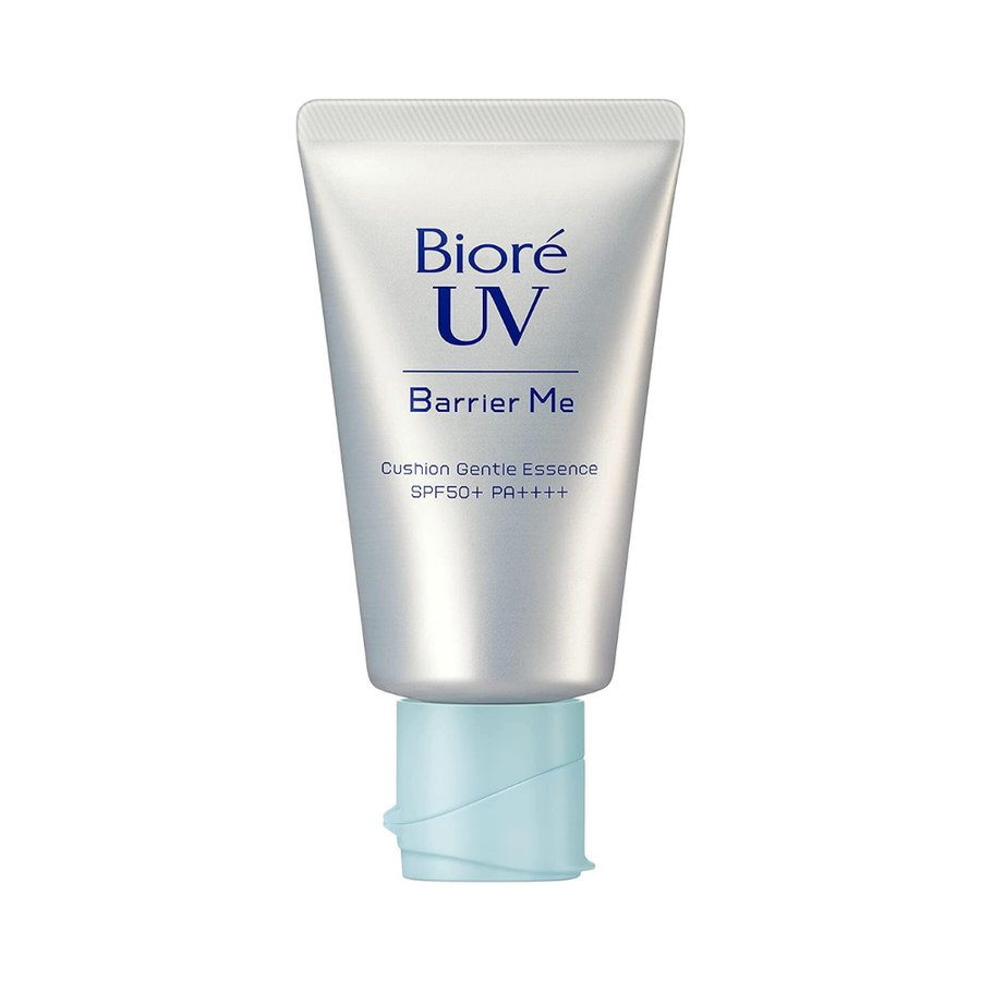 Biore UV Barrier Me sunscreen tube on a white background
