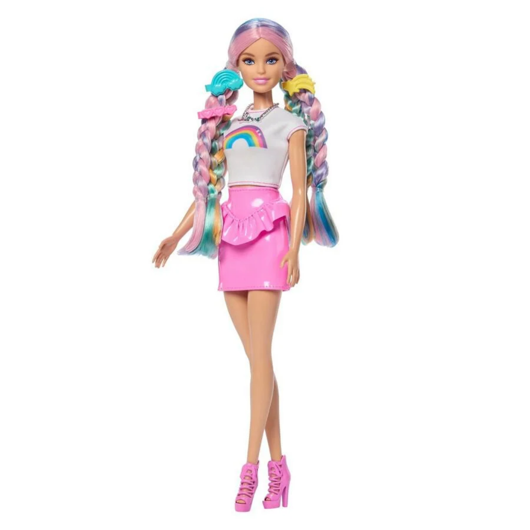JJP07 Barbie Fab Rainbow Sparkle Hair Play O/S (Caucasian)