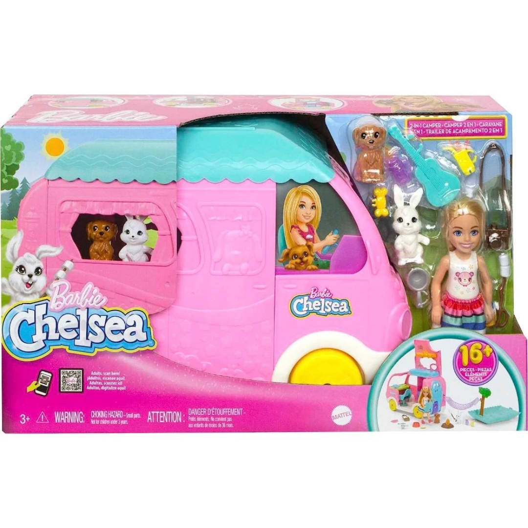 HNH90 Barbie Chelsea 2-in-1 Camper Playset