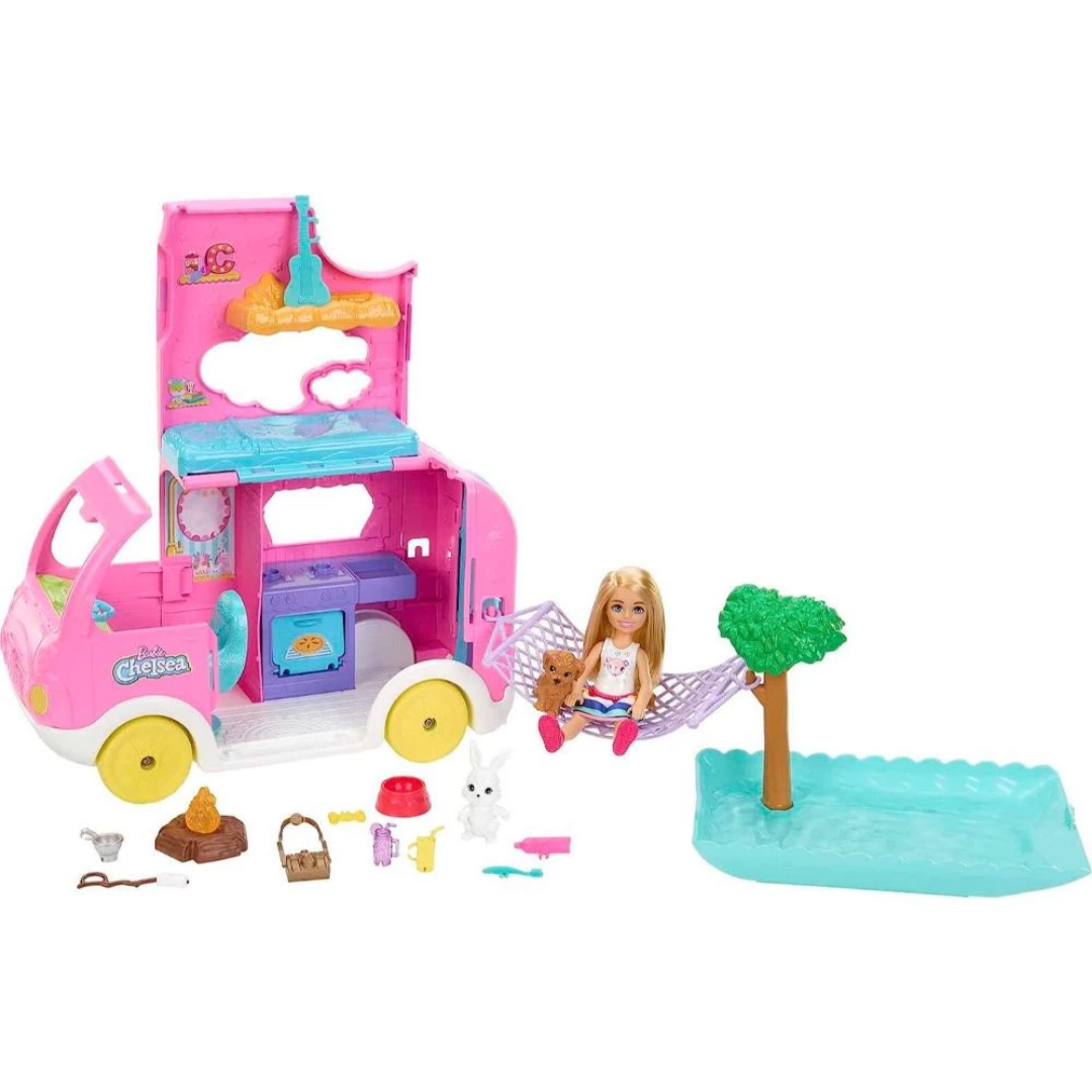 HNH90 Barbie Chelsea 2-in-1 Camper Playset