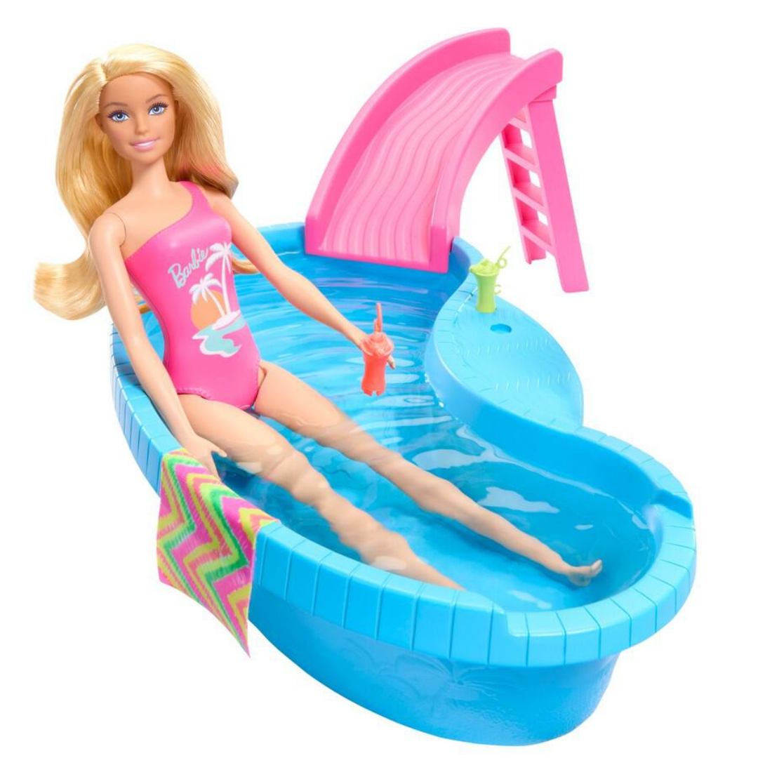 HRJ74 Barbie Pool With Doll (Blonde)