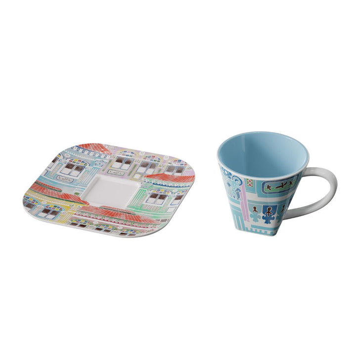 [Pickup Only] Watercolor Joochiat Cup and Saucer 100ml (Blue)