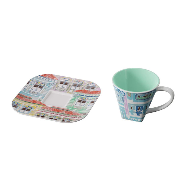 [Pickup Only] Watercolor Joochiat Cup and Saucer 100ml (Green)