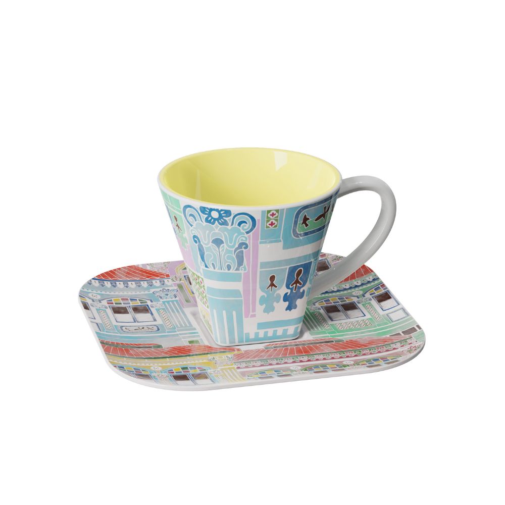 [Pickup Only] Watercolor Joochiat Cup and Saucer 100ml (Yellow)