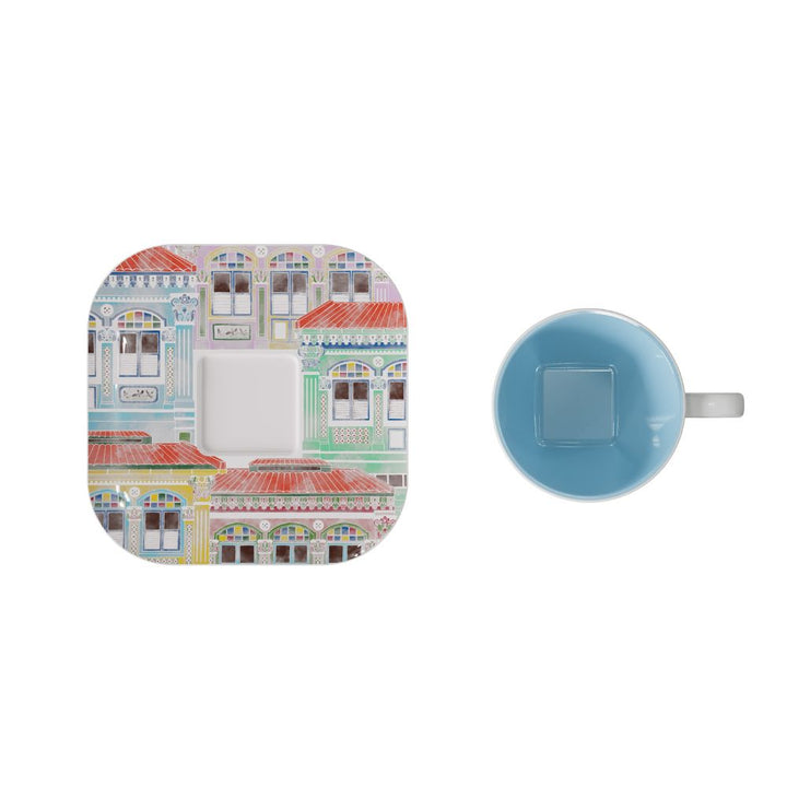 [Pickup Only] Watercolor Joochiat Cup and Saucer 100ml (Blue)