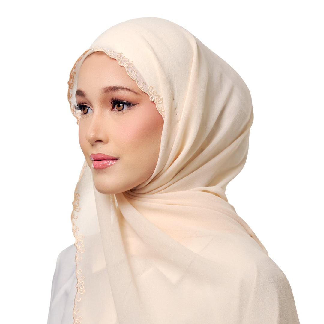 Sulam Surya Chiffon Linen Scarf