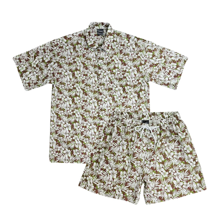 White Hibiscus Shorts