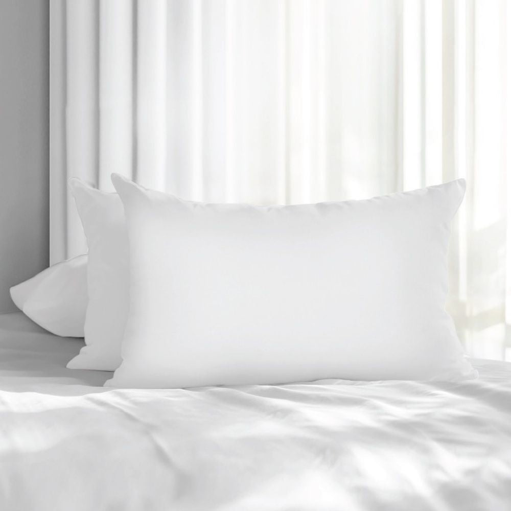 100% Long Staple Cotton Solid 1100TC Pillow Shame 2pcs- White