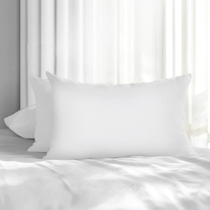 100% Long Staple Cotton Solid 1100TC Pillow Shame 2pcs- White