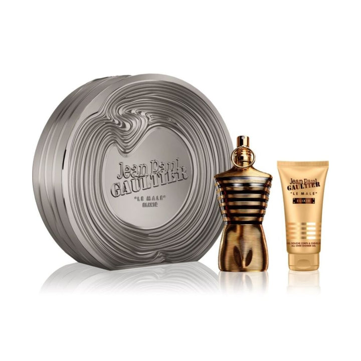 Gift Set : Jean Paul Gaultier Le Male Elixir 125ml Parfum Spray + 75ml Shower Gel