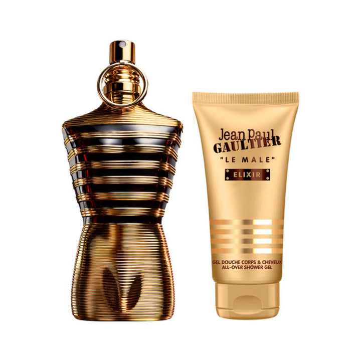 Gift Set : Jean Paul Gaultier Le Male Elixir 125ml Parfum Spray + 75ml Shower Gel