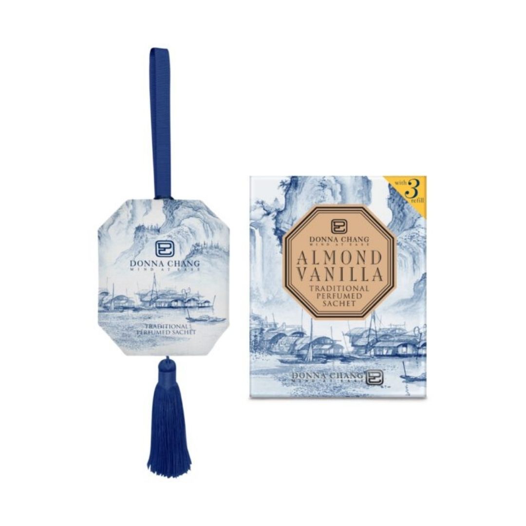 Almond Vanilla Perfumed Sachet 63g (with 3ml refill)